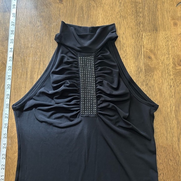 Chic European Black Halter Mini Dress Size 38 - Picture 7 of 8